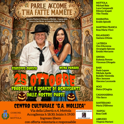 PARLE ACCOME T'HA FATTE MAMETE. Tradizioni e Usanze di Ognissanti dalle nostre parti.