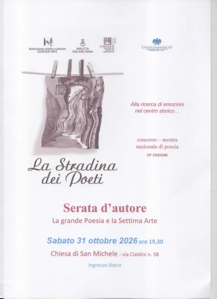La Stradina Dei Poeti 2026 - Serata d’autore La grande Poesia e la Settima Arte