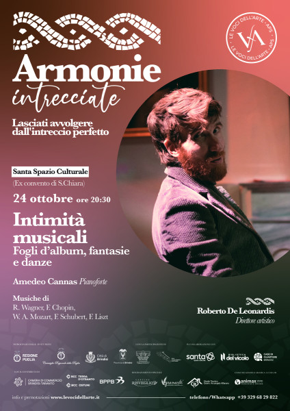Amedeo Cannas in concerto a Brindisi con "Intimità musicali"