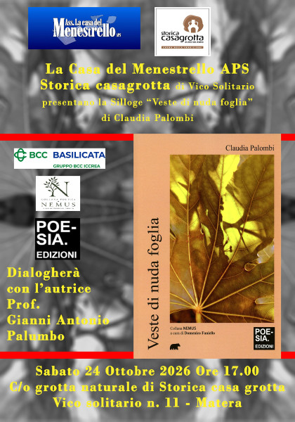 Presentazione silloge " Veste di nuda foglia "