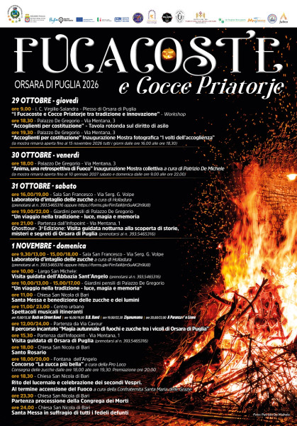 Fucacoste e cocce priatorje: falò, zucche e visite guidate