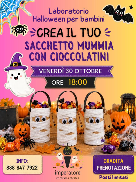 Halloween a Misura di Bambino: All’imperatore Arriva il Laboratorio Creativo Crea il Tuo Sacchetto Mummia