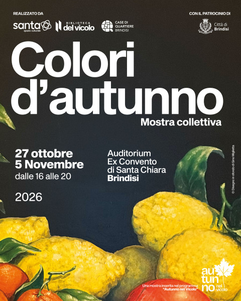 Colori d’autunno: all’Ex Convento di Santa Chiara la mostra collettiva che celebra l’arte e il territorio di Brindisi