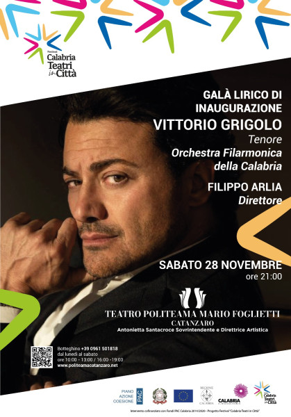 Stagione musicale del Teatro Politeama: da Vittorio Grigòlo a Tosca