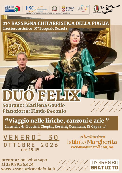 Duo Felix: "Viaggio nelle liriche, canzoni e arie"