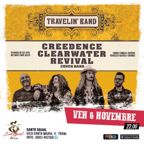 Travelin’ Band - CREEDENCE CLEARWATER REVIVAL cover band live a Trani