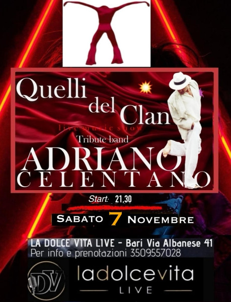 Concerto QUELLI del CLAN Celentano & Mina tributo at LA DOLCEVITA LIVE/BARI
