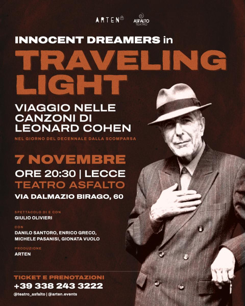 TRAVELING LIGHT - Viaggio nelle canzoni di Leonard Cohen