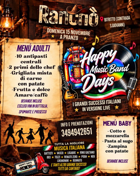 Happy Days Music Band   Domenica a pranzo