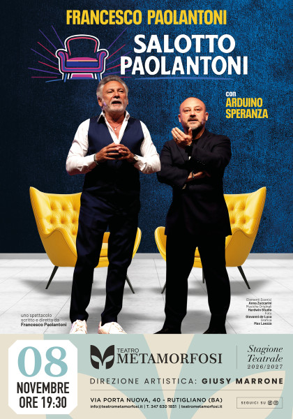 Salotto Paolantoni al Teatro Metamorfosi di Rutigliano