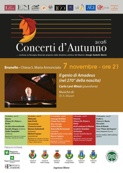 Concerti d’Autunno 2026: Il genio di Amadeus