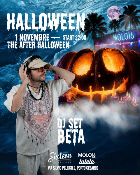 The After Halloween da Sixteen Aperifood: il 1° Novembre il dj Set di Beta