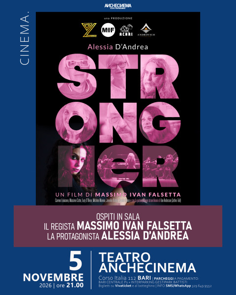 Strongher | Ospiti in sala il regista e la protagonista