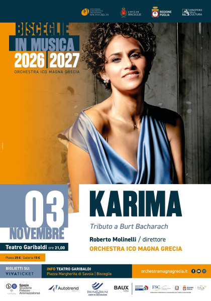 KARIMA  & l’ORCHESTRA ICO DELLA MAGNA GRECIA Bisceglie in Musica 2026/2027