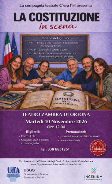 La Costituzione in scena