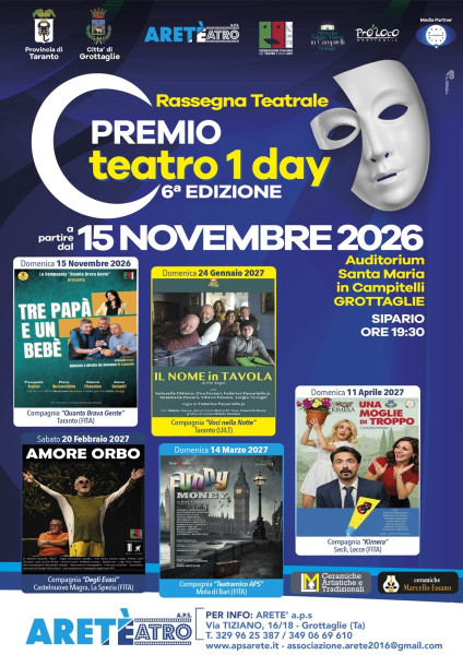 Rassegna Premio "TEATRO   1  DAY "6^ edizione