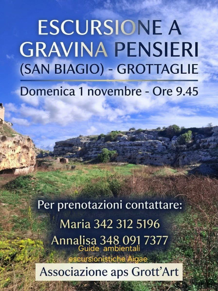 Escursione nella gravina di Pensieri