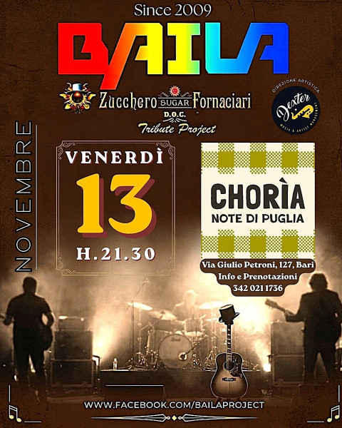 BAILA - Zucchero Tribute Project live al Chorìa