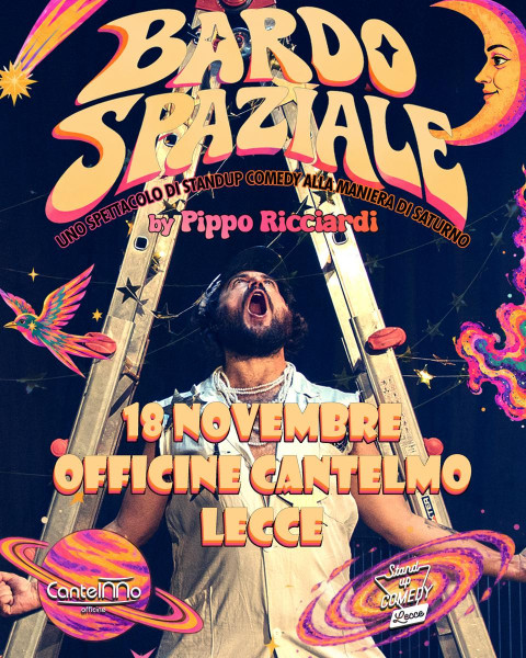 Pippo Ricciardi in "Bardo Spaziale", stand up comedy show a Lecce