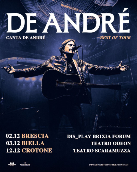Cristiano De André canta De André Best of Tour 2026
