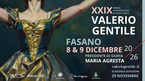 Premio Internazionale di Canto Lirico Borsa di Studio "Valerio Gentile" XXIX ed.
