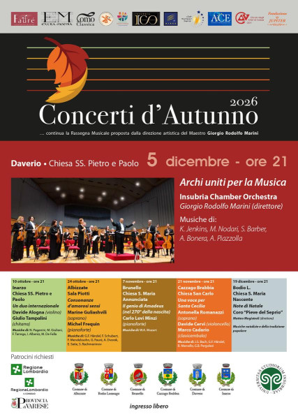 Concerti d’Autunno 2026: Archi uniti per la Musica