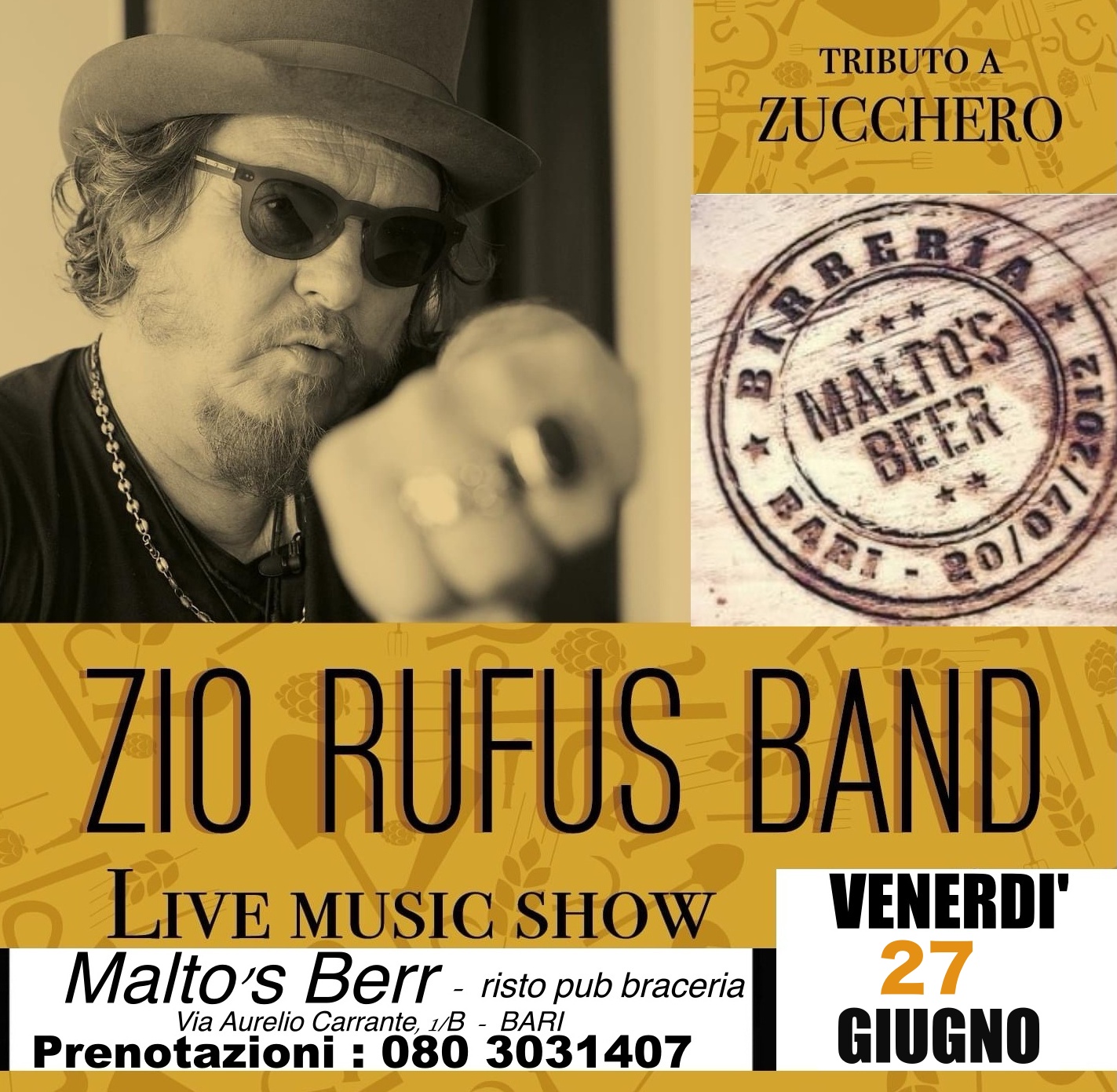 ZIO RUFUS BAND Zucchero Fornaciari Tributo