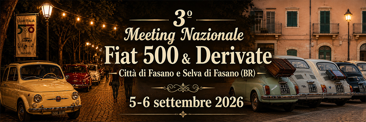 3° Meeting Nazionale Fiat 500 & Derivate: un Weekend di Passione, Tradizione e Turismo