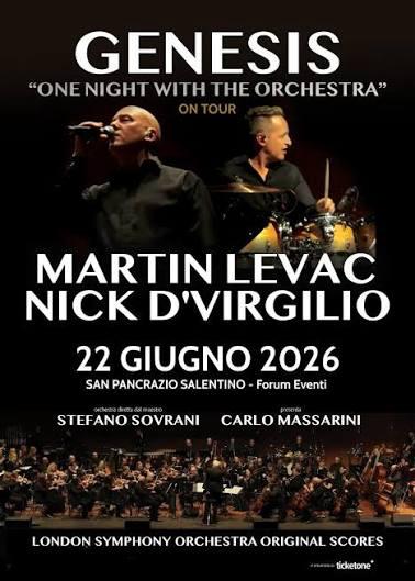 GENESIS - One Night with the Orchestra con Martin Levac & Nick D'Virgilio